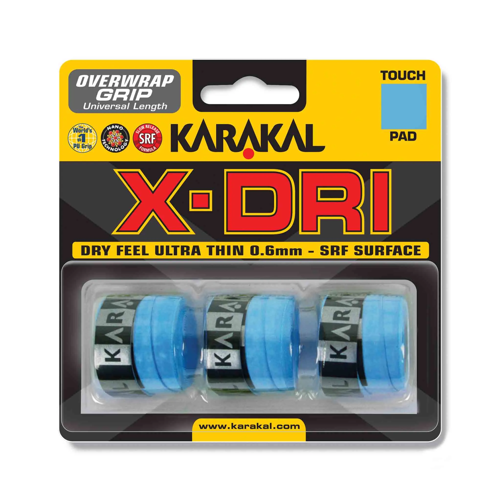 Karakal X-Dri Overwrap Grip - Pack of 3