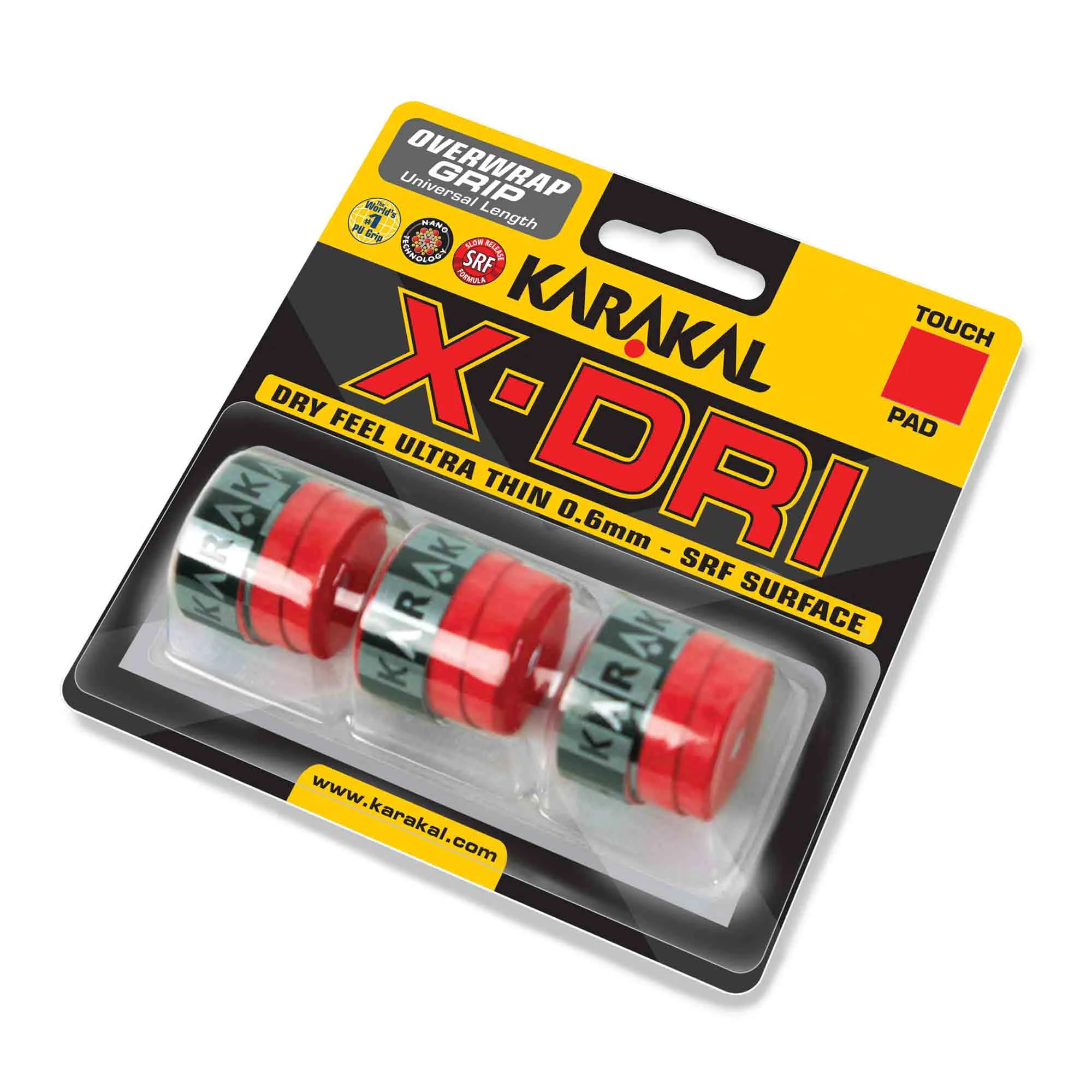 Karakal X-Dri Overwrap Grip - Pack of 3