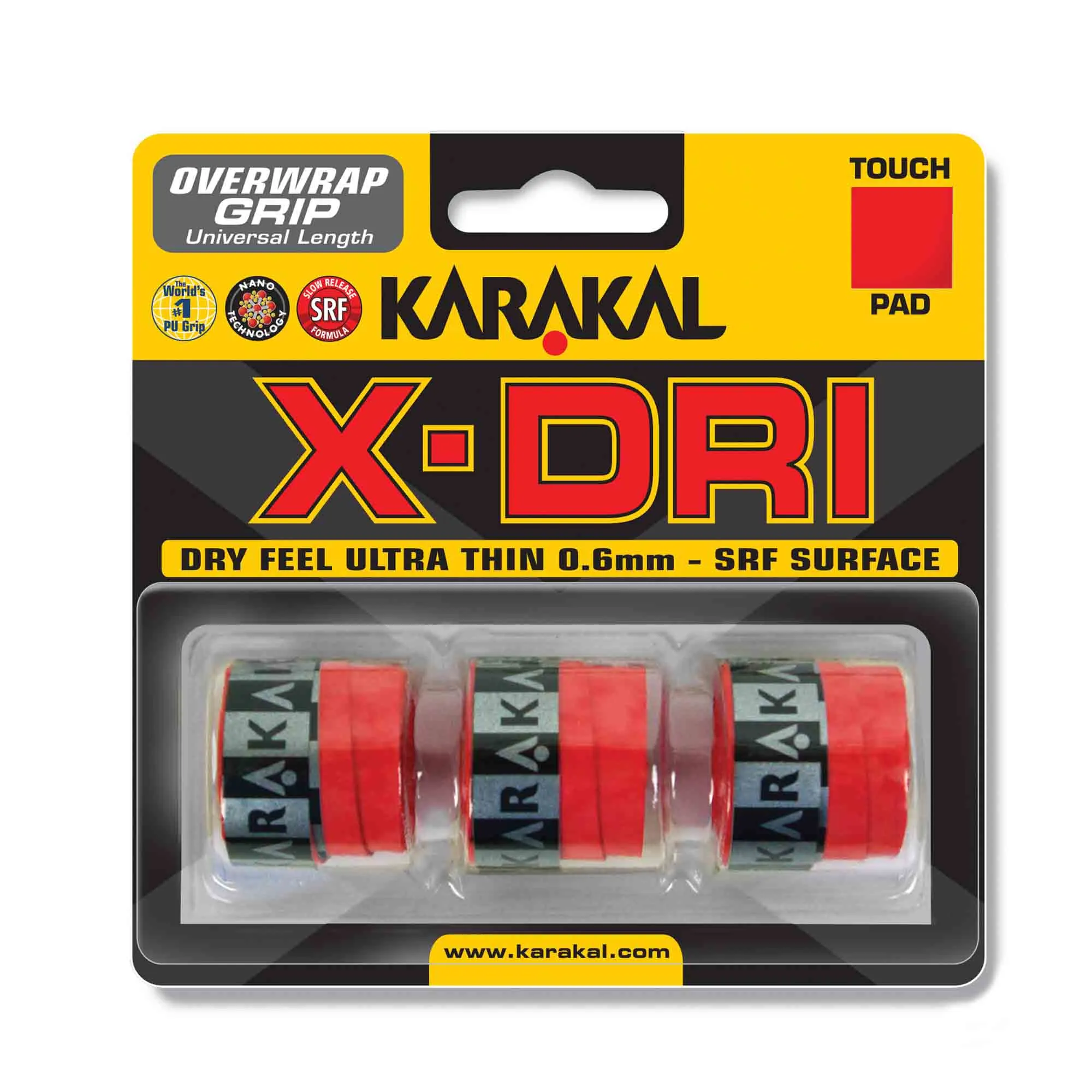 Karakal X-Dri Overwrap Grip - Pack of 3