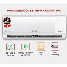 Kenwood 1.5 Ton DC Inverter Split Air Conditioner KEC-1867S Comfort Pro Heat and Cool