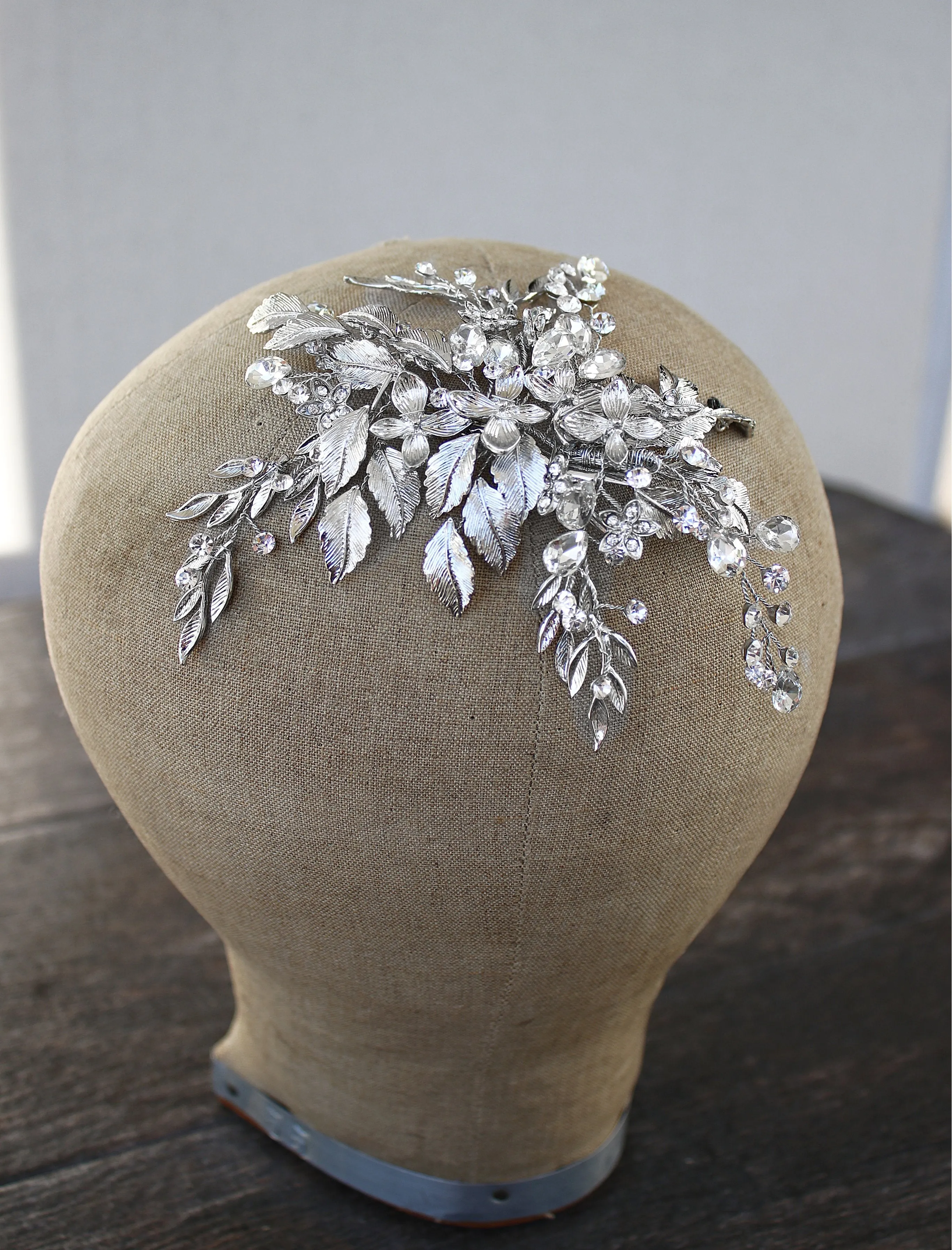 MARGOT Silver Bridal Hair Clips