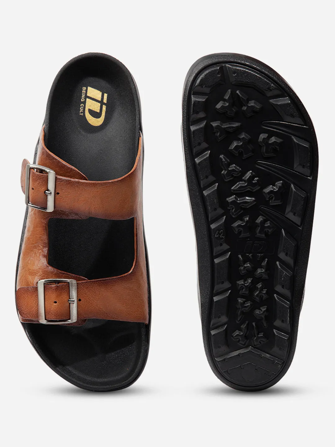 Men Tan Sandal / Slipper (ID4224)