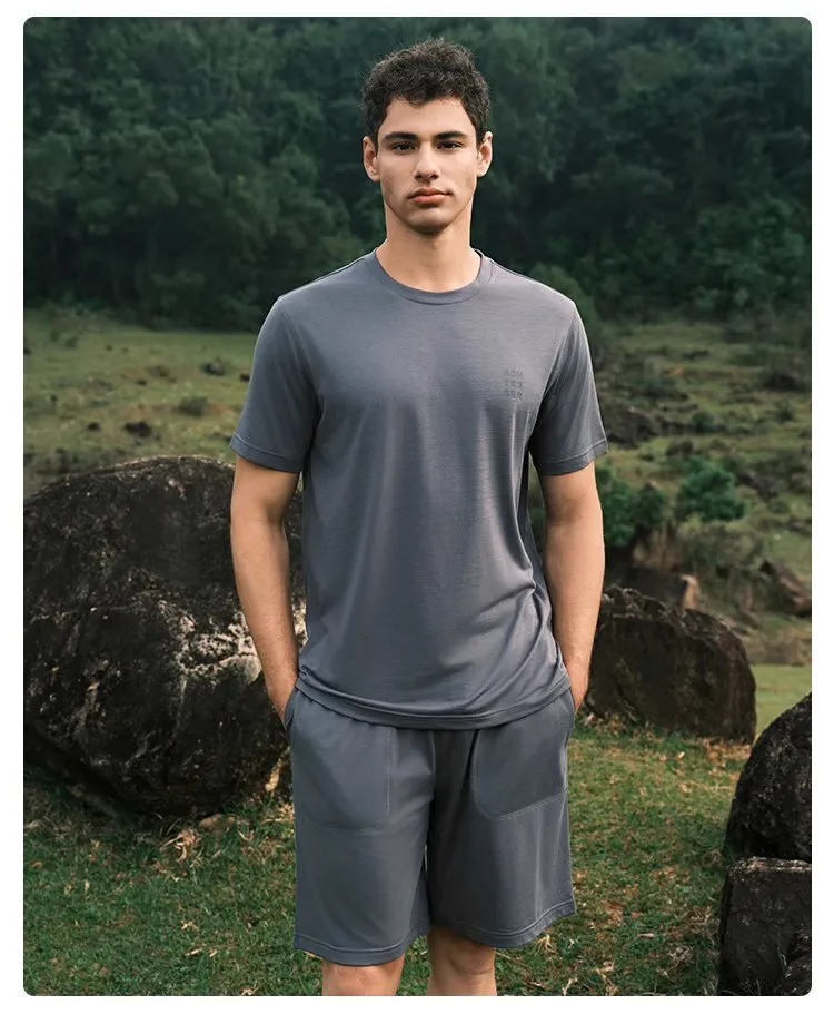 Men's Diatom Cool-Sense Anti-Bacterial Cotton Modal Sleepwear set