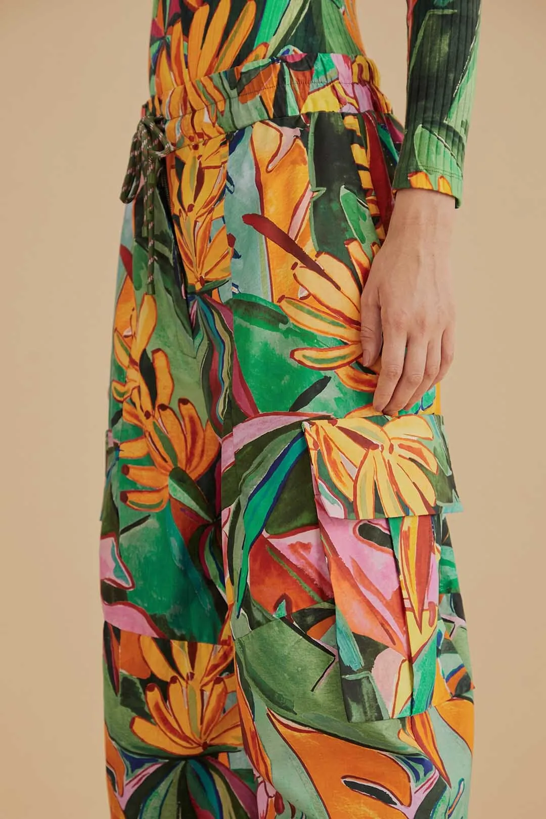 Multicolor Banana Foliage Pants