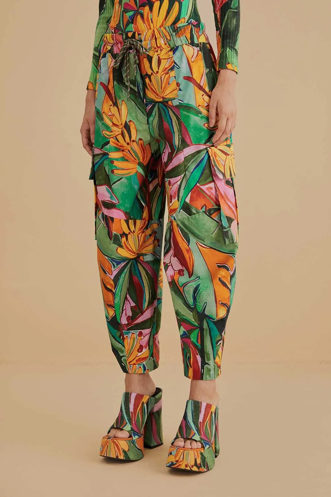 Multicolor Banana Foliage Pants