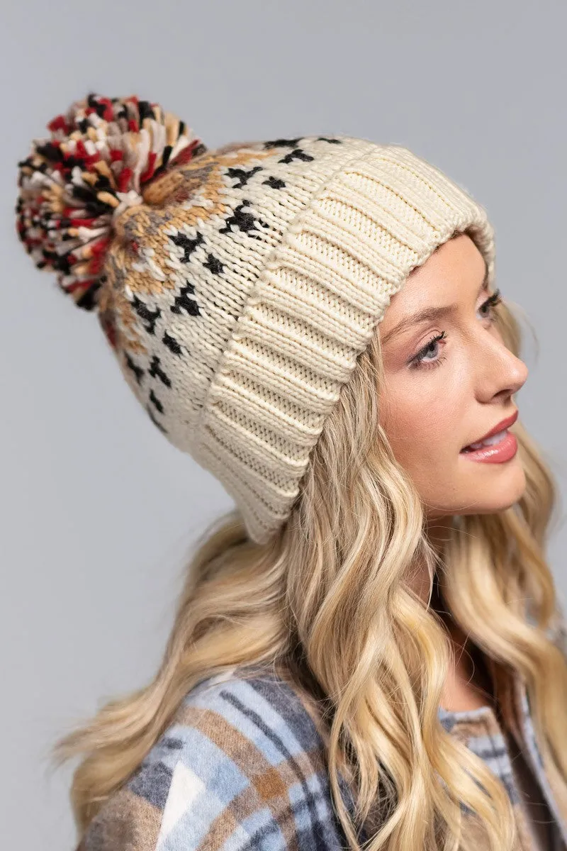 MULTICOLOR POMPON BEANIE