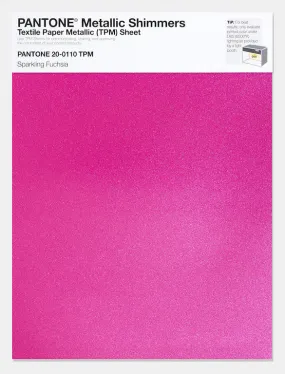 Pantone Metallic Shimmers Textile Paper Metallic Sheet 20-0110 Sparkling Fuchsia