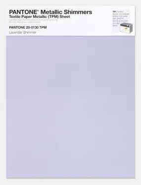 Pantone Metallic Shimmers Textile Paper Metallic Sheet 20-0130 Lavender Shimmer