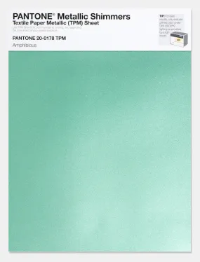 Pantone Metallic Shimmers Textile Paper Metallic Sheet 20-0178 Amphibious