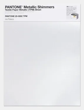 Pantone Metallic Shimmers Textile Paper Metallic (TPM) Sheet 20-0002 Ice Palace