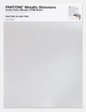 Pantone Metallic Shimmers Textile Paper Metallic (TPM) Sheet 20-0003 Disco Ball