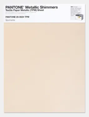 Pantone Metallic Shimmers Textile Paper Metallic (TPM) Sheet 20-0024 Spumante