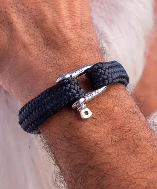 Pig & Hen - Gorgeous George Rope Bracelet - Navy/Silver