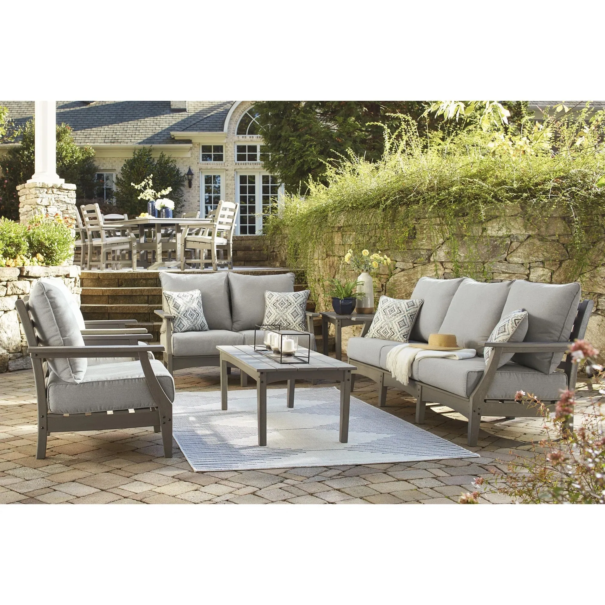 Poly Grey Outdoor 54" Loveseat