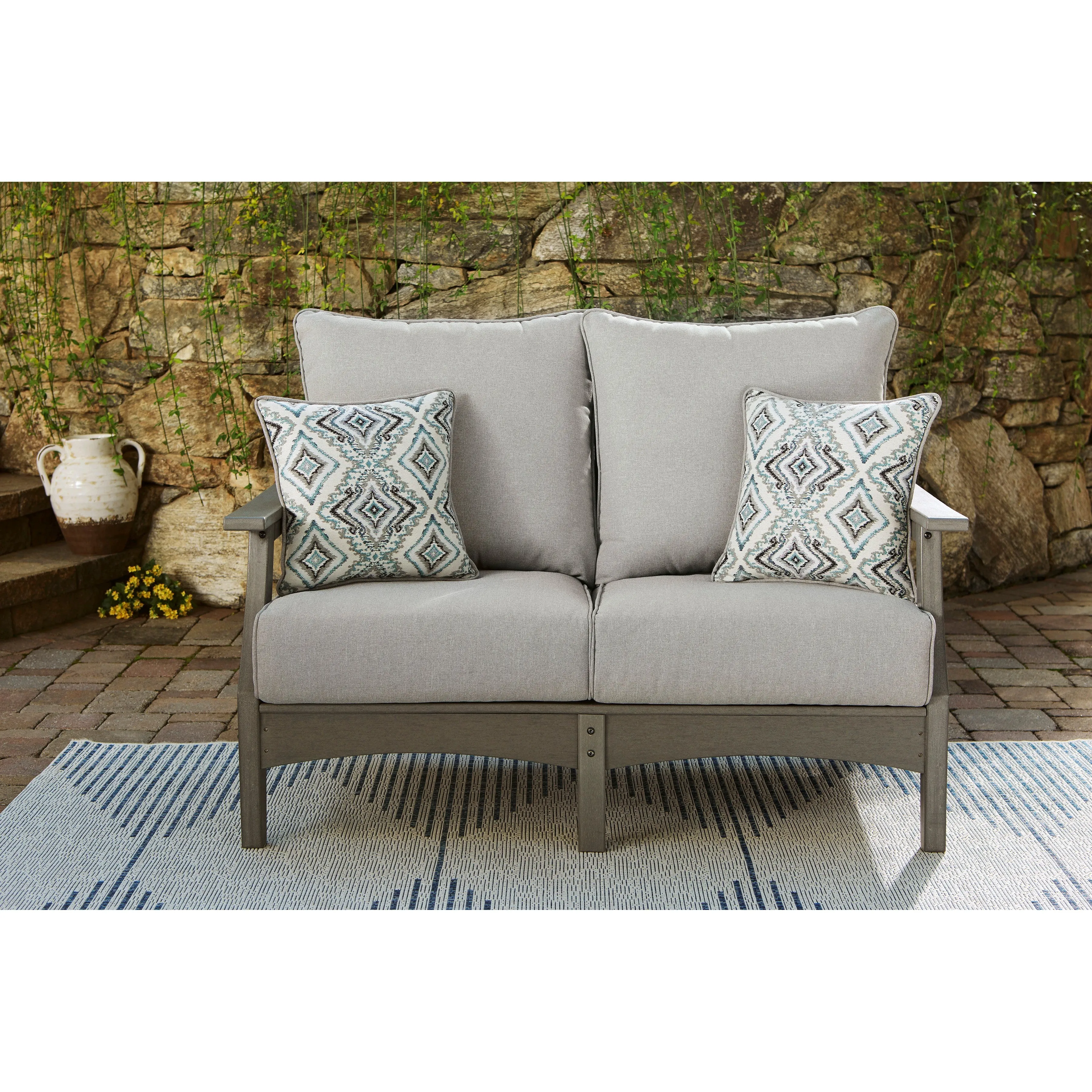 Poly Grey Outdoor 54" Loveseat