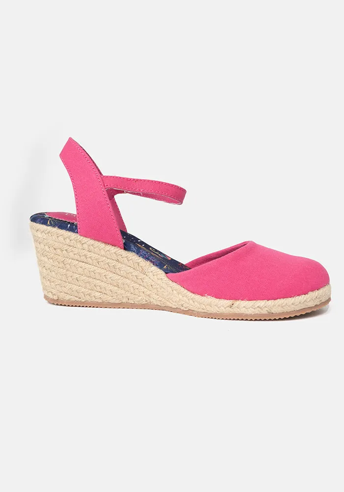 Popsy Pink Espadrille Wedges