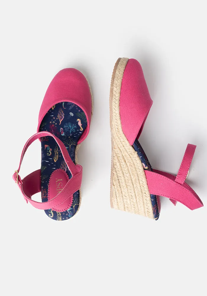 Popsy Pink Espadrille Wedges