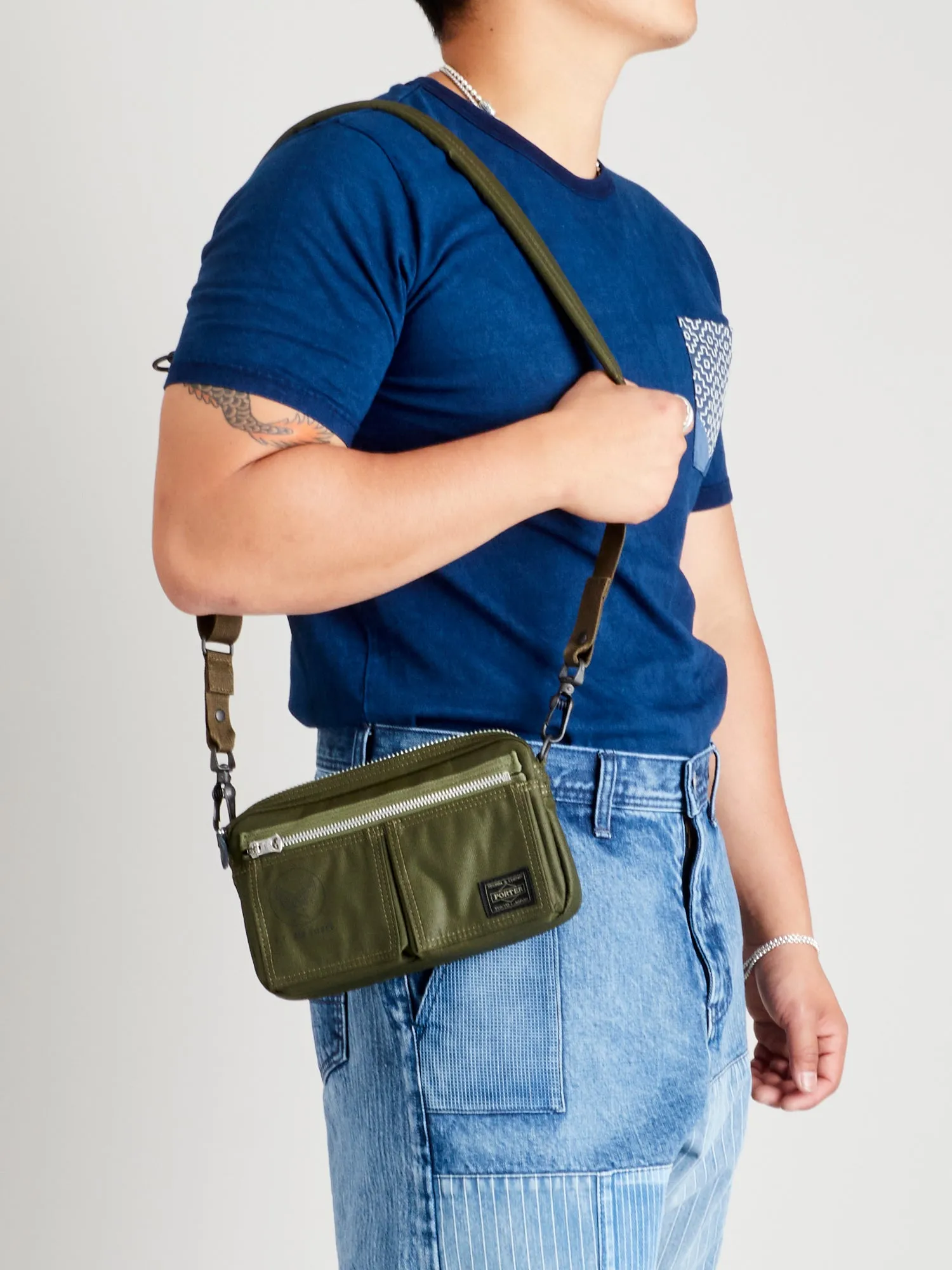 "Flying Ace" Shoulder Bag (S) in Olive Drab