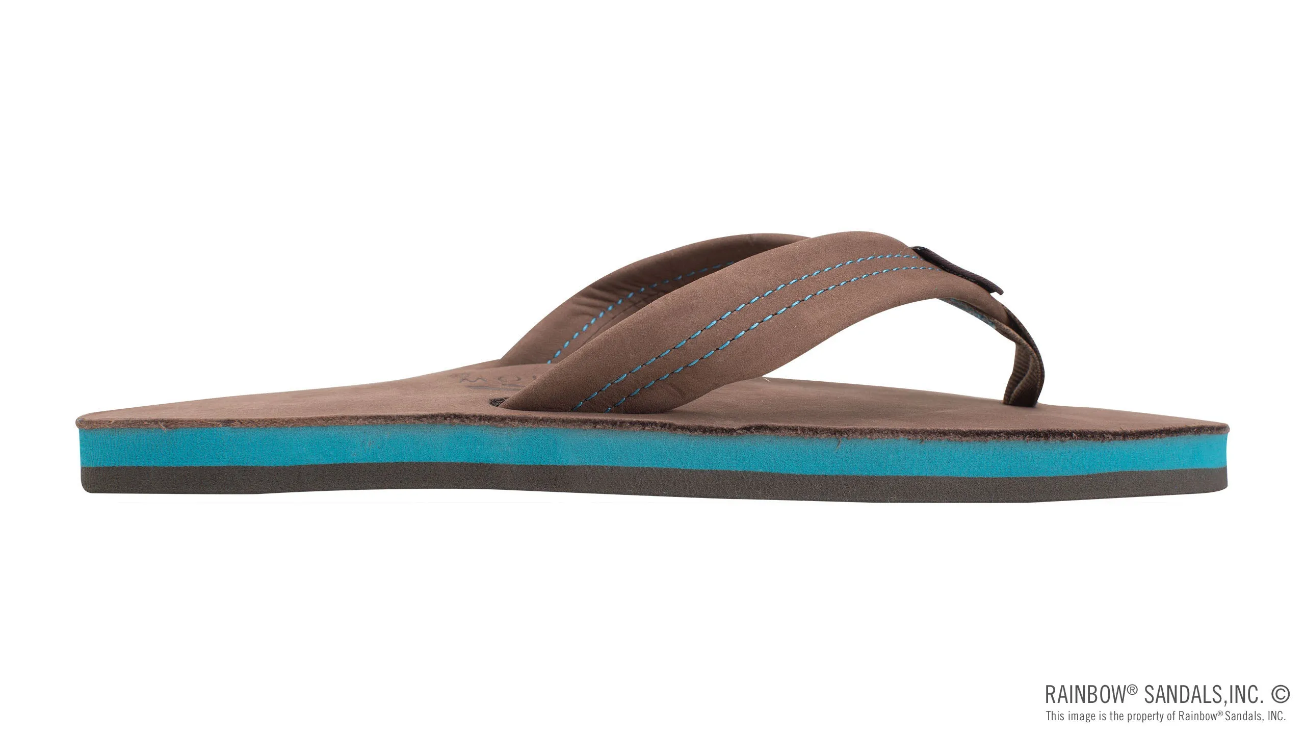 Rainbow Sandals Men's Premier Blues - Single Layer - 1" Strap - Expresso