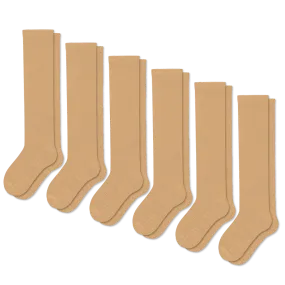 Tan Compression Socks Bundle 6-Pack