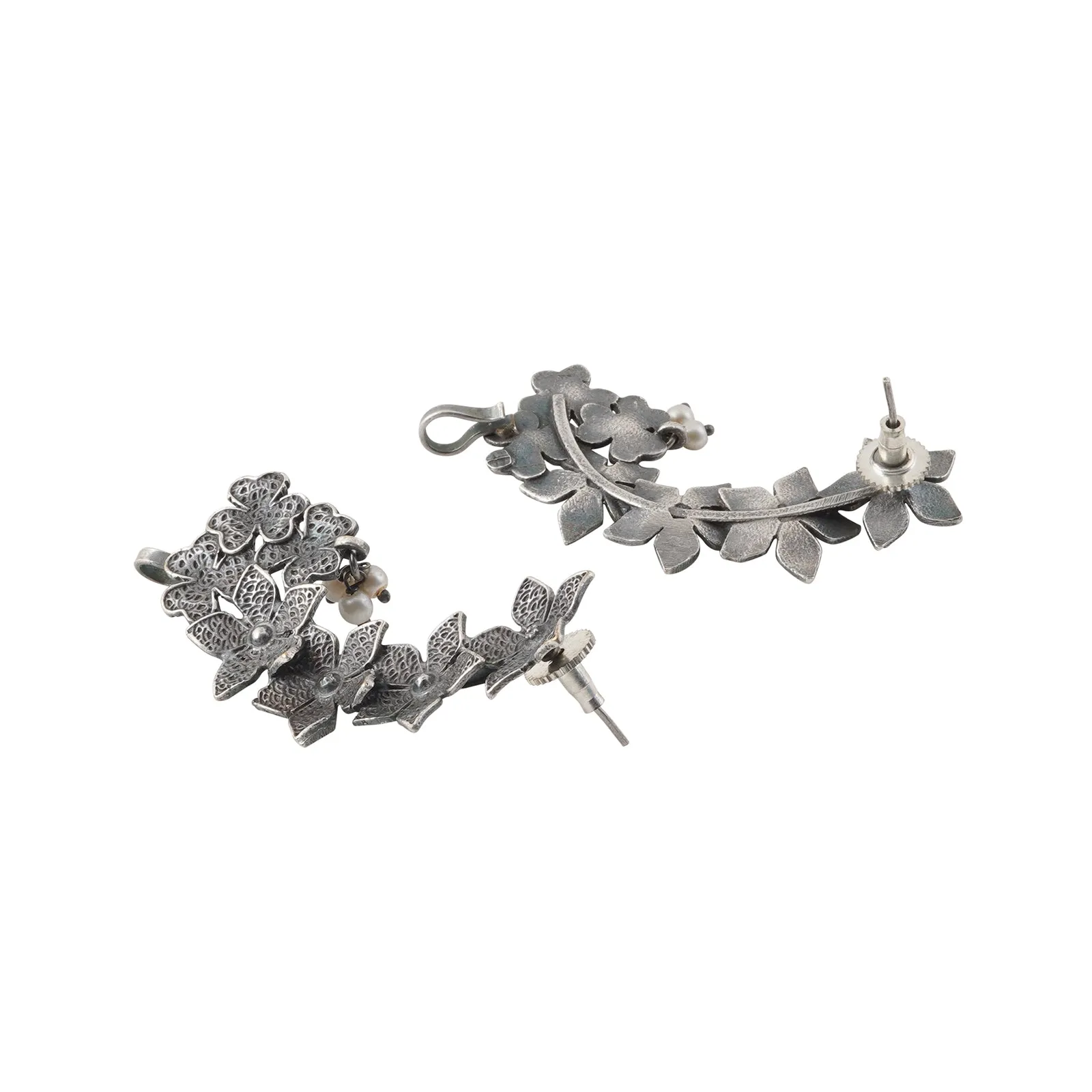 Teejh Aaira Silver Oxidised Earcuff