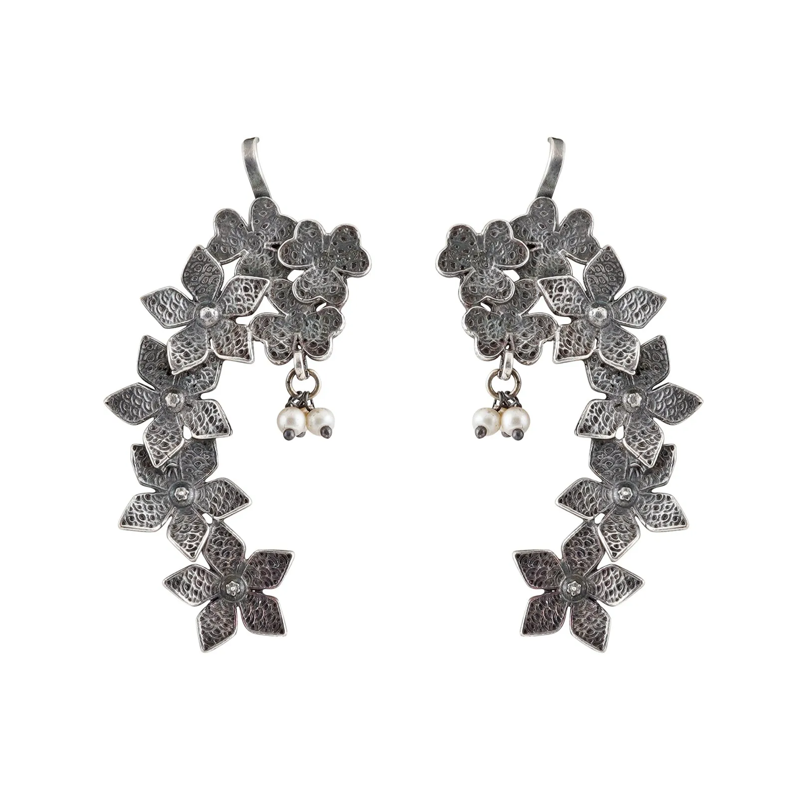 Teejh Aaira Silver Oxidised Earcuff