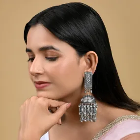 Teejh Aanya Silver Oxidised Earring