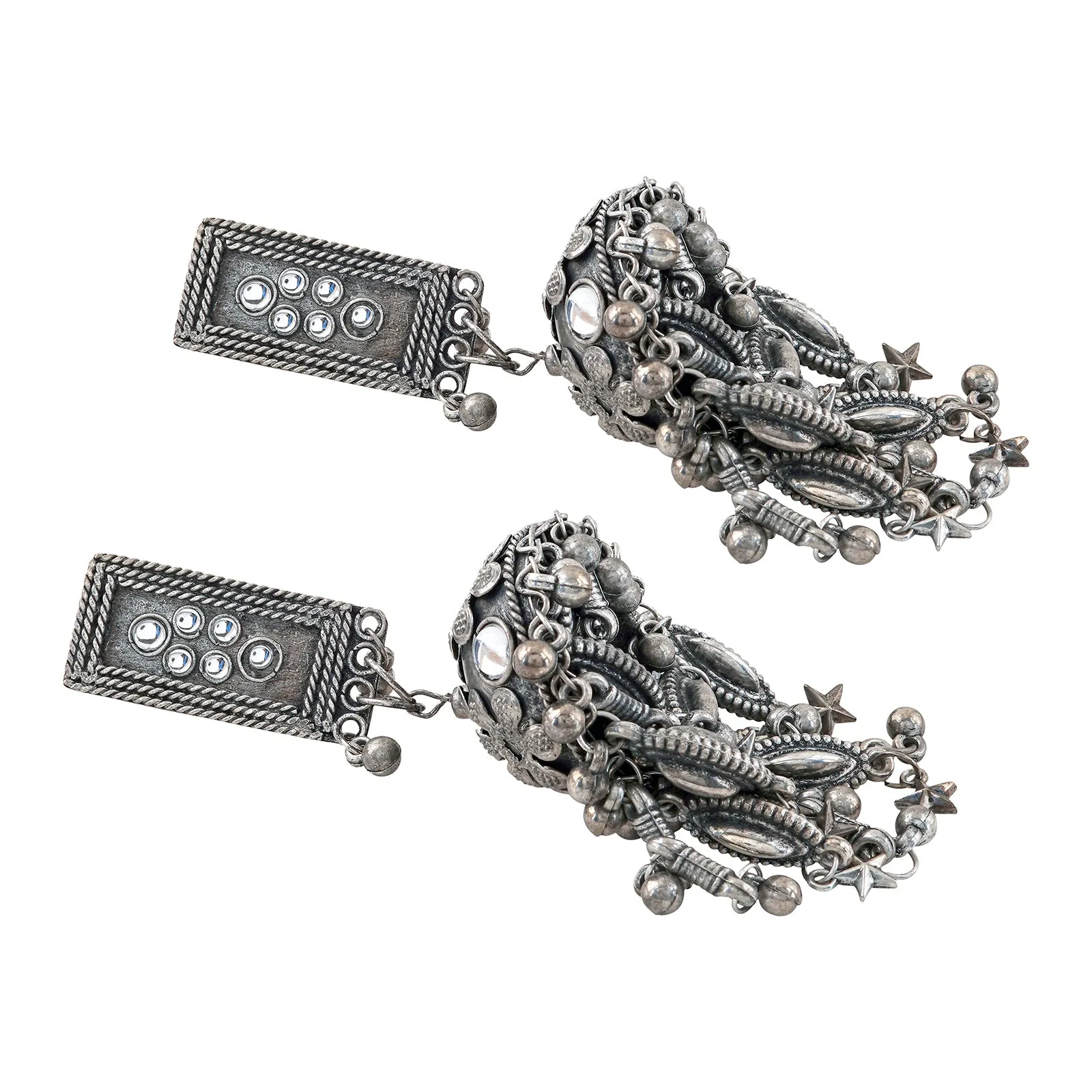 Teejh Aanya Silver Oxidised Earring