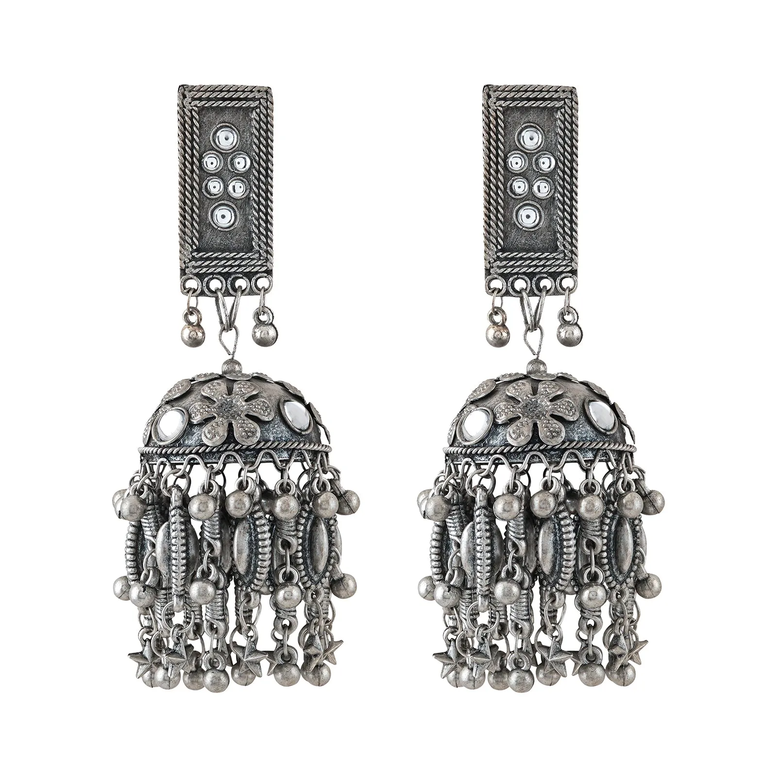 Teejh Aanya Silver Oxidised Earring