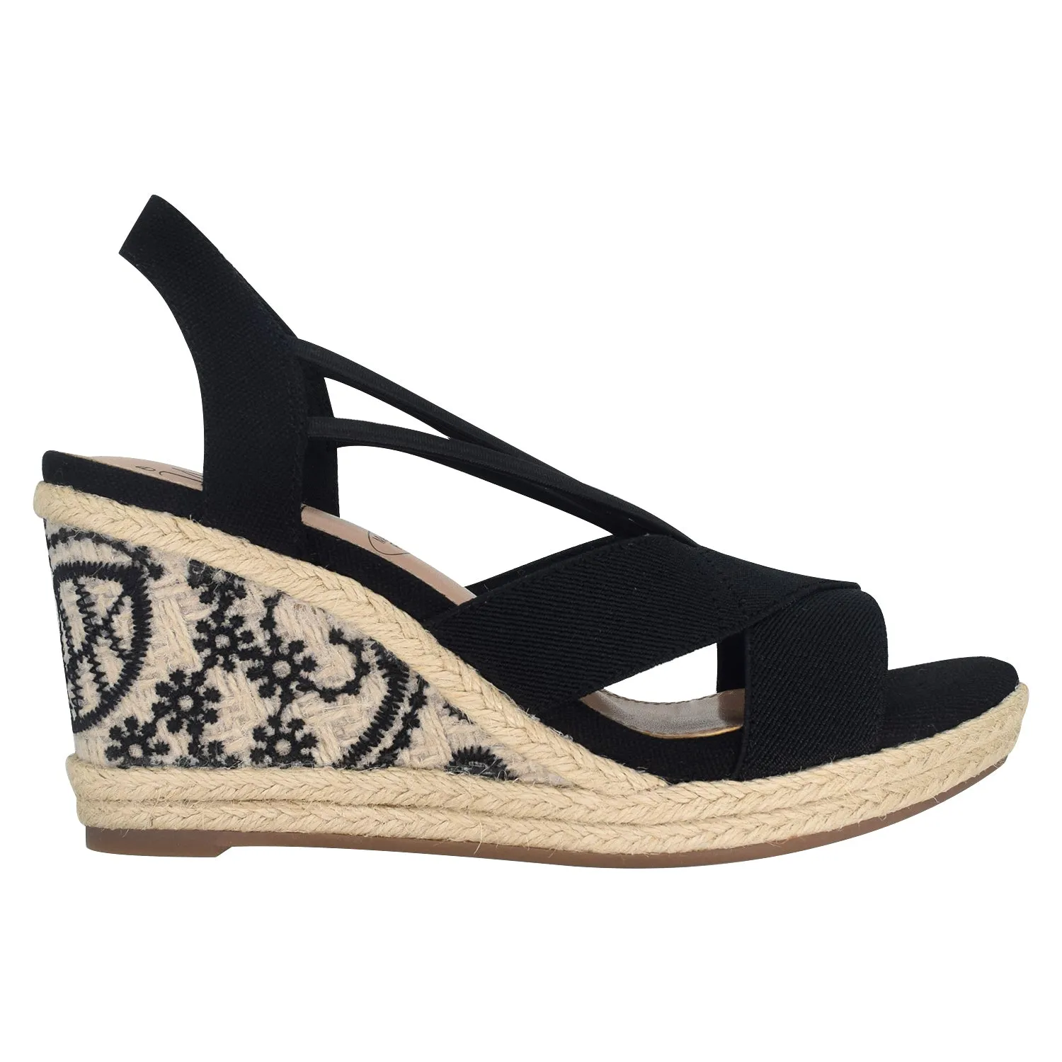 Tiyasa Platform Wedge Stretch Sandal with Mermory Foam