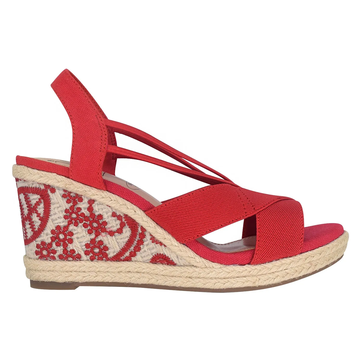 Tiyasa Platform Wedge Stretch Sandal with Mermory Foam