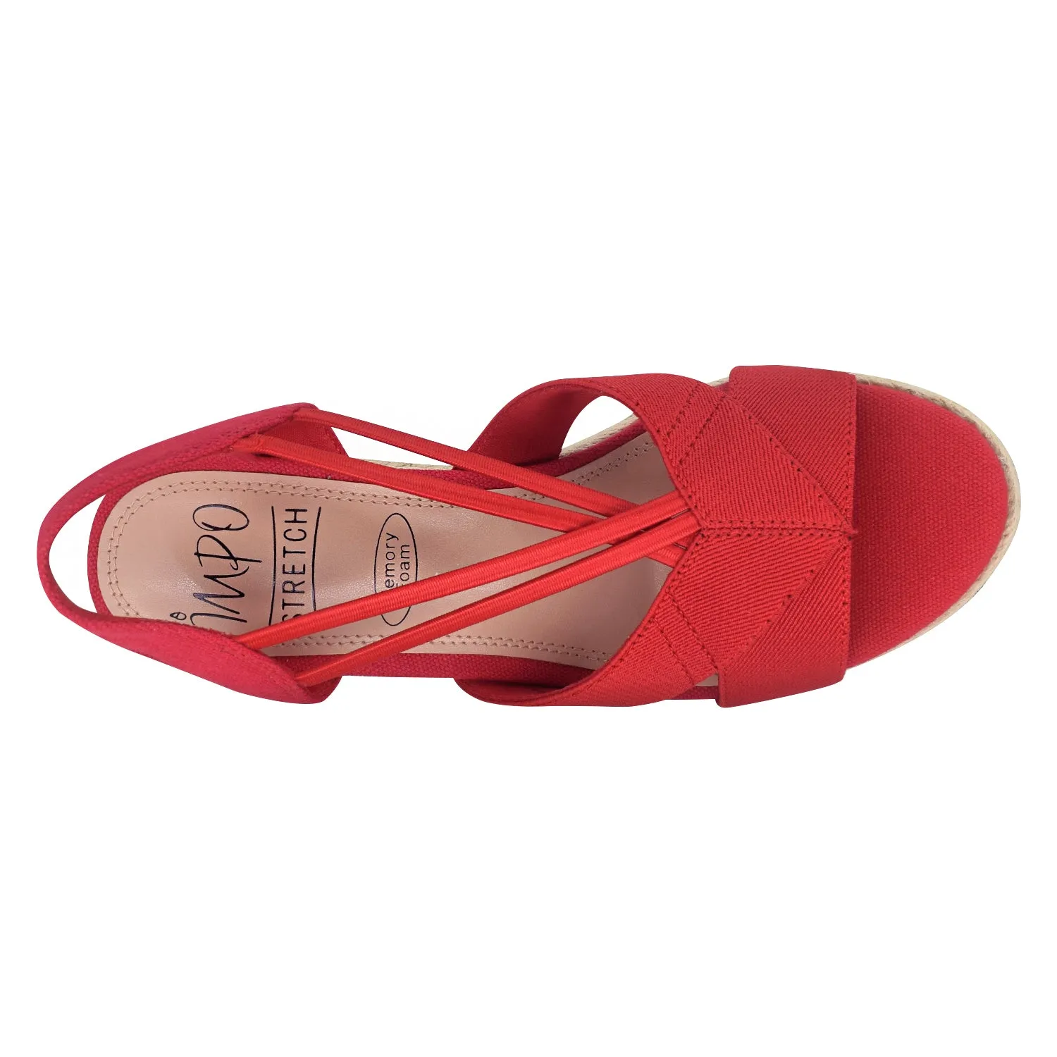 Tiyasa Platform Wedge Stretch Sandal with Mermory Foam