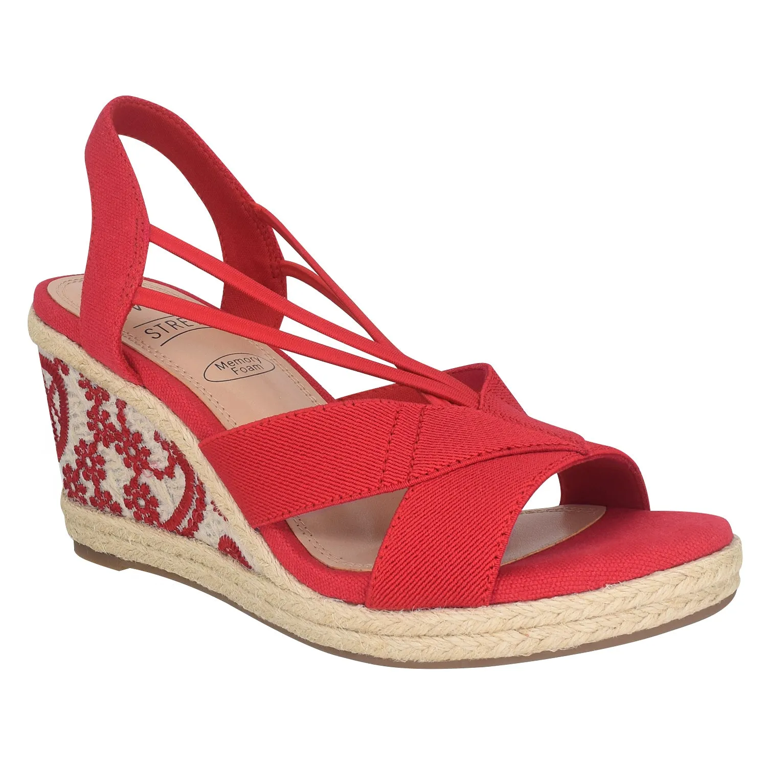 Tiyasa Platform Wedge Stretch Sandal with Mermory Foam