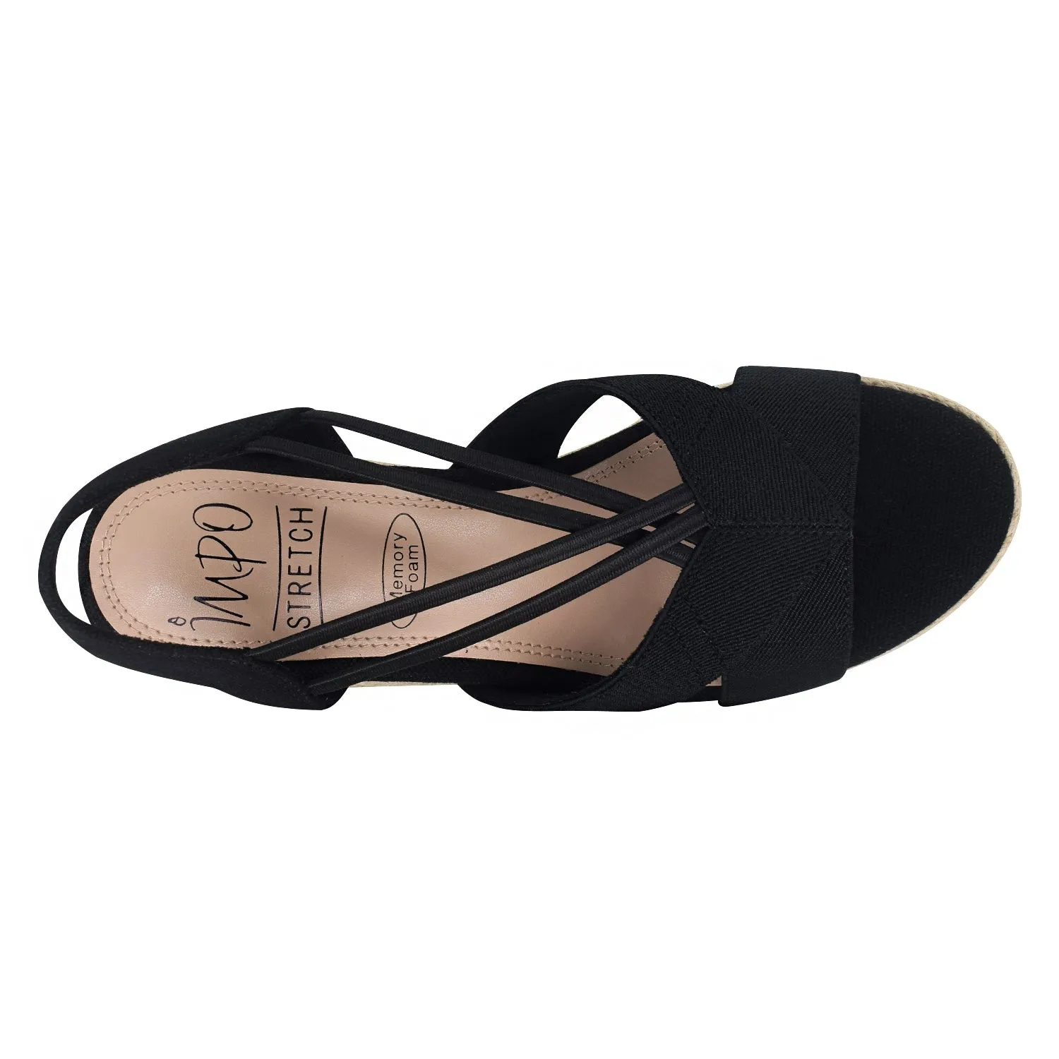 Tiyasa Platform Wedge Stretch Sandal with Mermory Foam