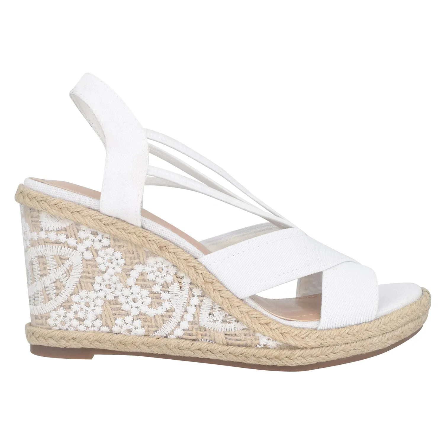 Tiyasa Platform Wedge Stretch Sandal with Mermory Foam