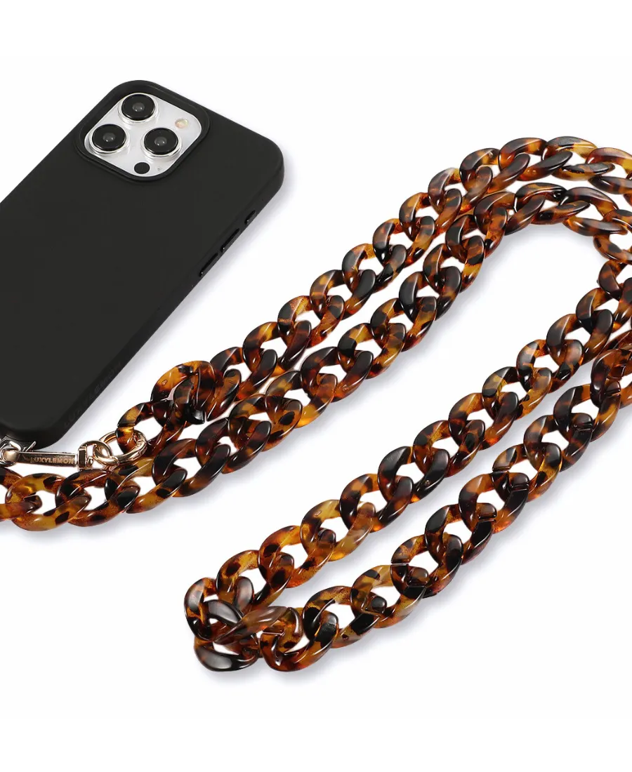 Tortoiseshell Crossbody Phone Chain