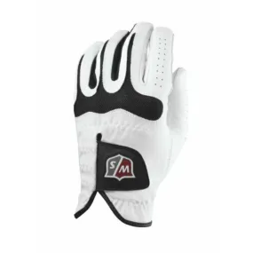 Wilson Mens Grip Soft LH Gloves - WHITE BLACK