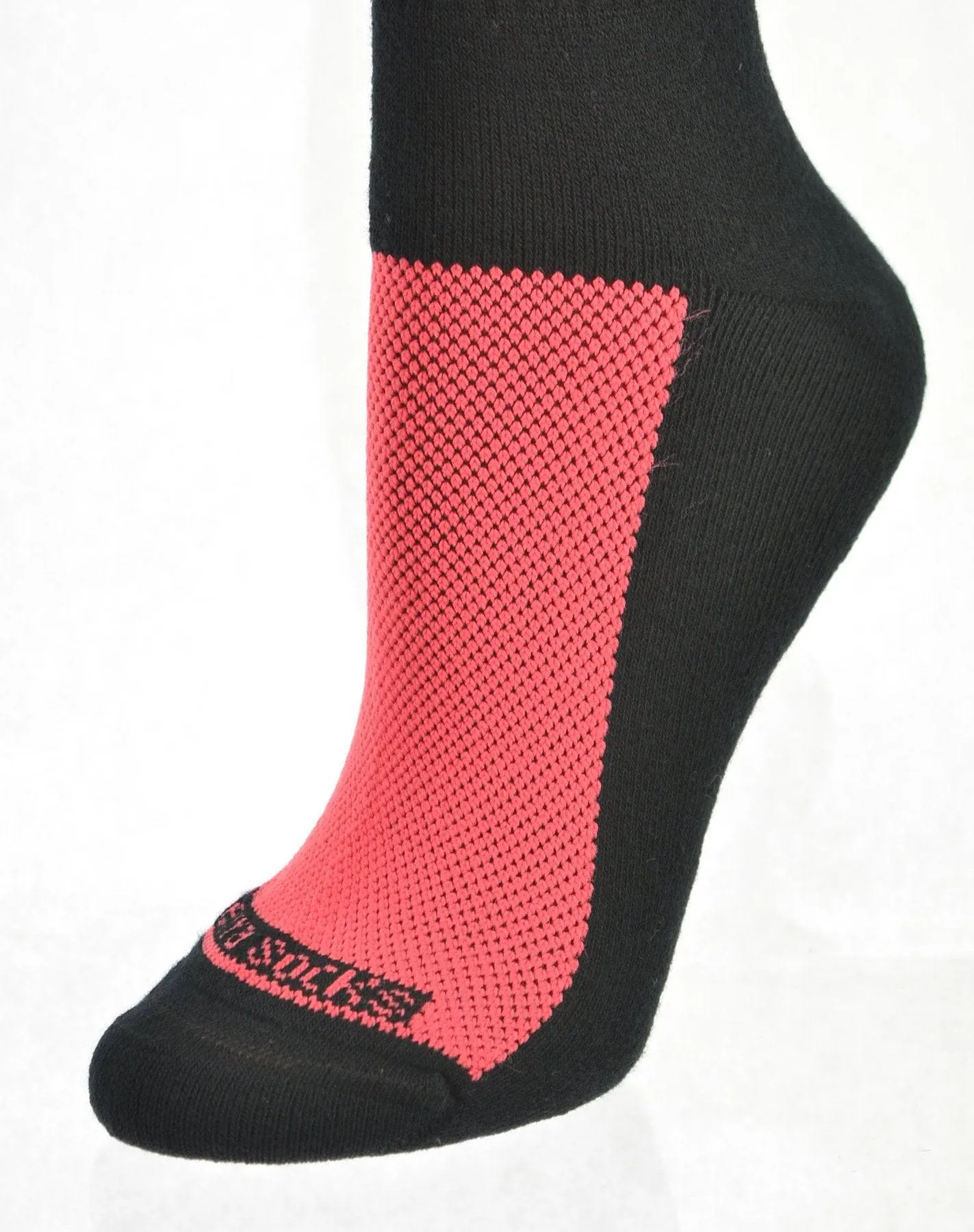 Women's Athletic Crew Socks, Colorful Cotton Athletic Cushioned Socks, 2 Pair Pack